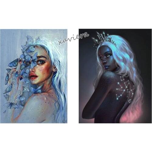 5D DIY Diamond Painting Fantasy Beauty Lady Full Square Round Drill Cross Stitch Kit Rhinestone Embroidery Home Decoration Craft