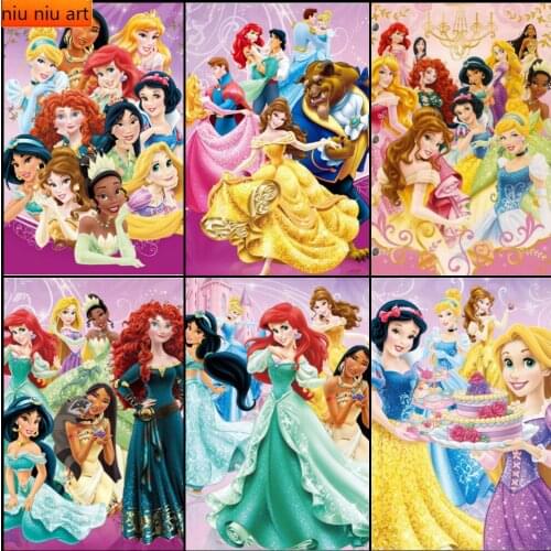 Disney 5D DIY Diamond Embroidery Diamond Painting Stitch Kit Needlework Full Square Painting Rhinestone Mosaic Snow White Decor