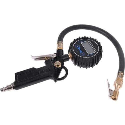 Car Truck Air Tire Inflator with Digital Pressure Gauge 200 PSI Air Chuck & Hose Pistol Type