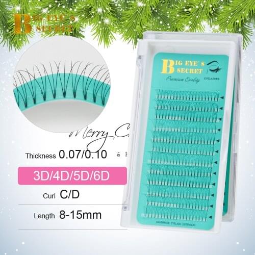 Big eyes secret Premade Volume Fans Short Stem Lashes Extension Premade Fans Makeup Tools Eyelashes Extension