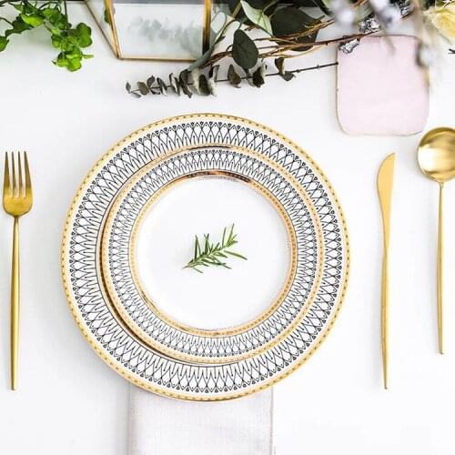 European-style western food dish steak cake snack plate banquet dish plate Phnom Penh English ceramic plate dried fruit plate