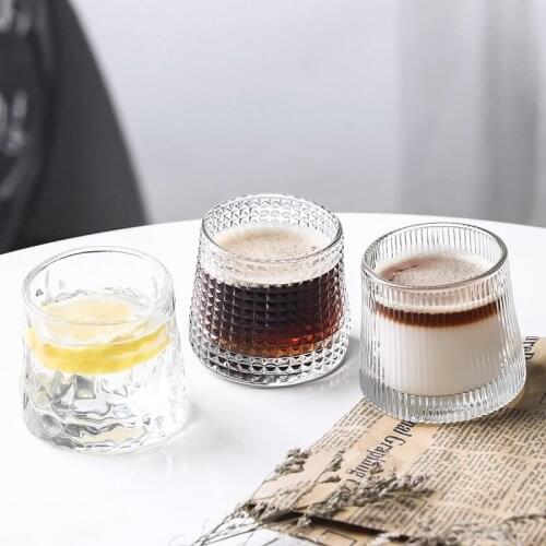 Creative Tumbler Gyrate Wine Glasses Japanese Whisky Rock Glass For Bar Office Household Beer Jack Whiskey Crystal Cup Wholesale