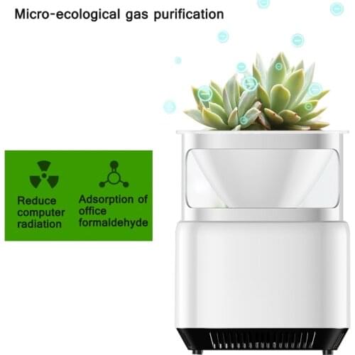 Micro-Ecological Desktop Air Purifier Green Plant Purification Air Composite Filter Formaldehyde And Negative Ion Purifier