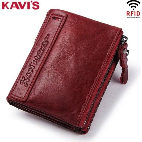 Men Wallet Leather Business Wallet Zipper Wallet Mens Leather Wallet Rfid Anti-theft Brush Retro Multifunctional Wallet