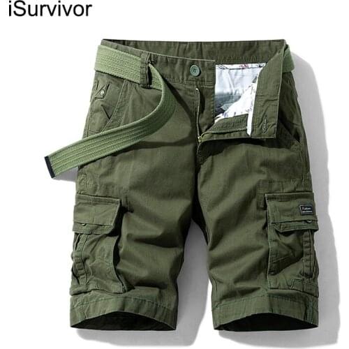 ISurvivor 2021 New Mens Loose Casual Pants Cotton Micro-elastic Shorts Five-point Overalls Summer Youth Trend Beach Pants