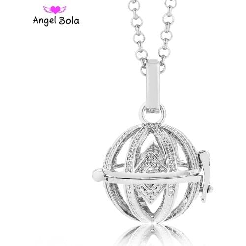 New Design Mexican Engelsrufer Copper Cage 20.5mm Aromatherapy Oil Locket Angel Baby Sound Bell Ball Pendant for Women L085
