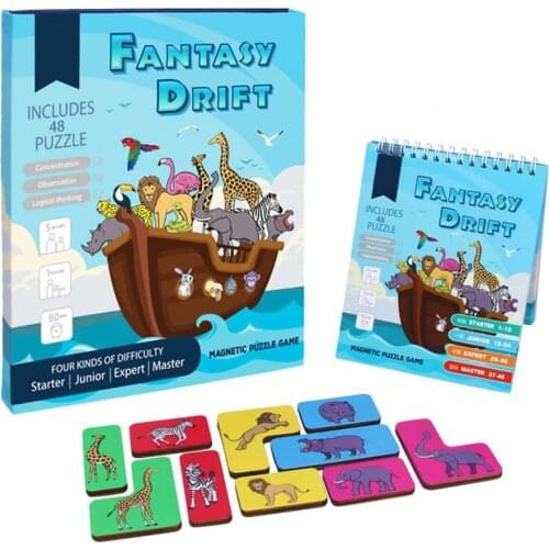 Puzzles Wooden Cartoon Animal Children Educational Toy Tangram Puzzle Jigsaw Board Game Developing intelligence Educational toys