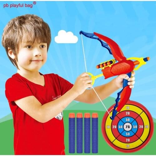 PB Playful Bag Outdoor sports Childrens toy bow and arrow EVA soft bullet military model fitness equipment creative gift ZG22