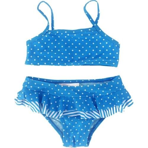 Beach Newborn Baby Girl Bikini Swimsuits 2020 Child Bathing Set Cute Dot Pattern Split Swimwear With Skirt Kids Biquini Infant