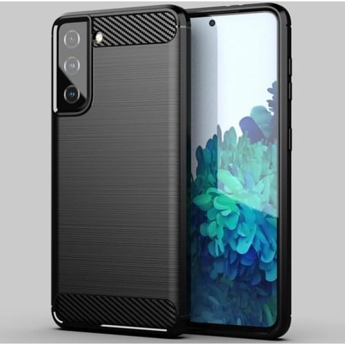 Silicone Cover For Samsung Galaxy S21 Case For Samsung S21 Cover Carbon Fiber Shockproof Protective Phone Bumper For Samsung S21