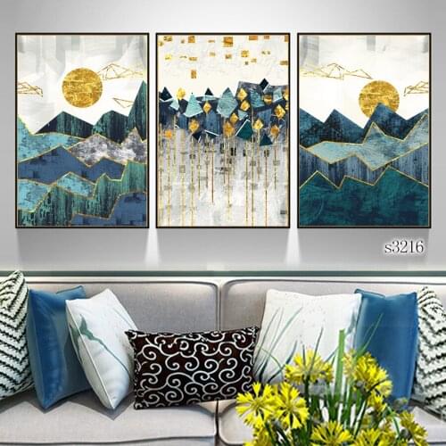 Modern Oil Painting Print on Canvas 3pcs Color Abstract Modular Canvas Printing Wall Art Picture Canvas Painting for Home Decor