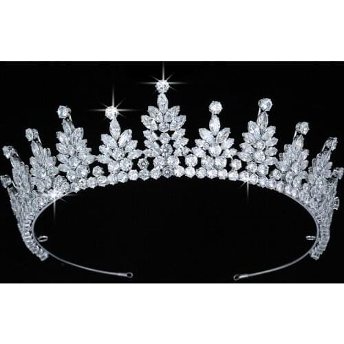 Tiaras and Crown HADIYANA Exquisite Women Wedding Bridal Hair Accessories Fashion Party Gift BC5522 Sombreros Corona Princesa
