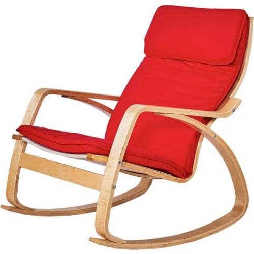 Comfortable Relax Chair Rocking Chair Lounger Living Room Furniture Modern Wooden Adult Rocking Chair For Home 2020