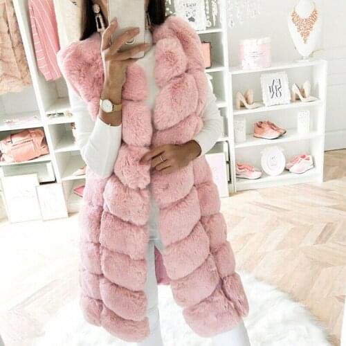 Womens Faux Fur Gilet Vest Sleeveless Waistcoat Body Warmer Jacket Coat Outwear Coat Tops Ladies Coat Female Warm Outwear