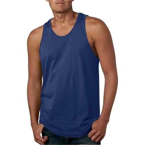 2021 Solid Color Slim Sleeveless Shirts Tank Top Men Tight-drying Fitness Muscle Shirt Men Singlet Bodybuilding Workout Gym Vest