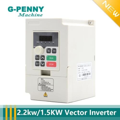New Arrival! 220v Variable Frequency Drive 1.5kw 2.2kw VFD vector Inverter Motor Speed Control 0-1000Hz Frequency Converter