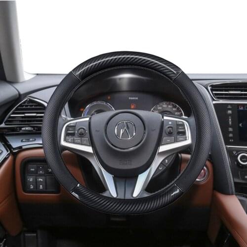 38CM Genuine leather Car Steering Wheel Cover Set for Acura TLX MDX RLX ZDX CDX RDX TL RL ILX Breathable Car Styling Accessories
