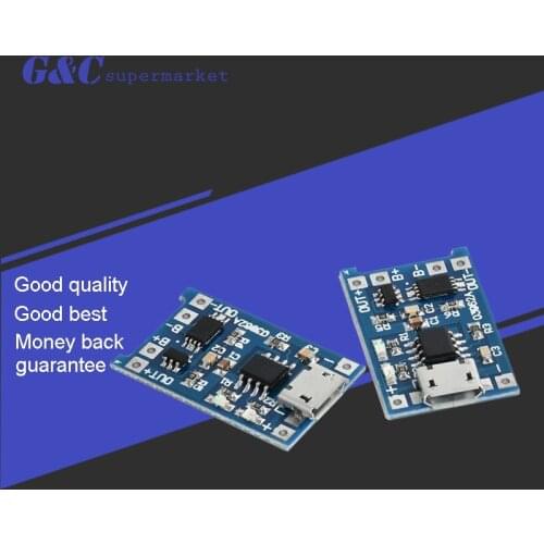 5pcs 5V 1A Micro USB 18650 Lithium Battery Charging Board Charger Module+Protection Dual Functions