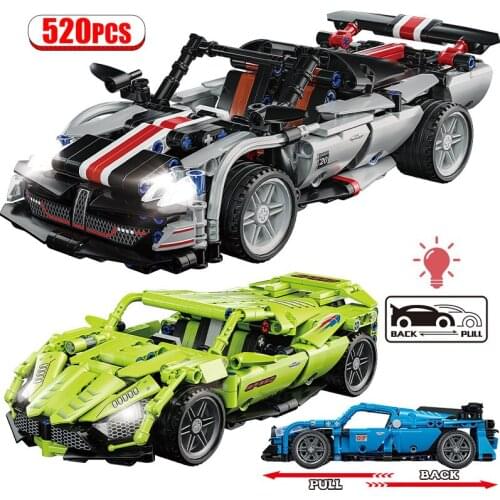 520pcs City Technical Racing Car Building Blocks Mechanical Competition Supercar Sports Vehicle Bricks Toys For Kids Gifts
