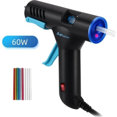 60W Hot Glue Gun Hot Melt Glue Gun With 7mm Glue Sticks Industrial Mini Guns Thermo Electric Heat Temperature Repair Tool DIY