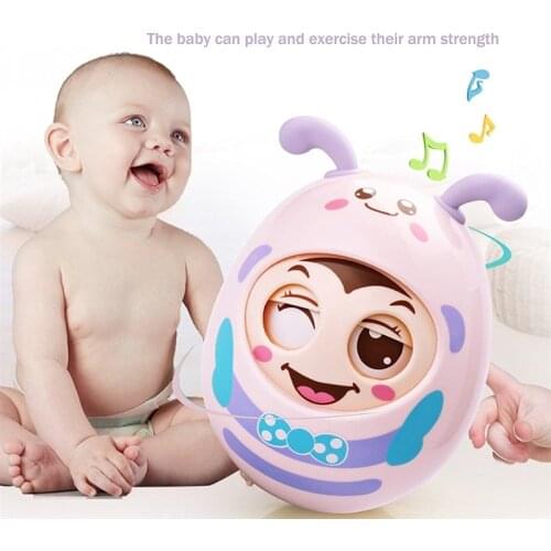 Baby Newborn Toys Nodding Tumbler Toys For Kid Ring Bell Cute Roly-poly Educational Rattle Baby Development Toys