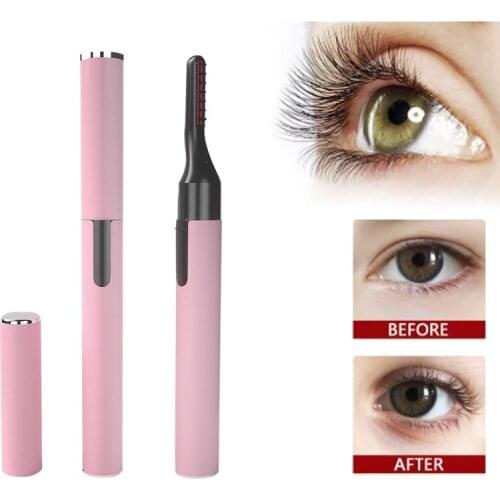 JIAUTING Fast Heated Electric Eyelash Curler Long Lasting Eyelash Curling Pen Beauty Makeup Tool Cosmetic Eyelash Curler
