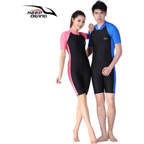 KEEP DIVING Lycra Wetsuit Stinger Wet Suits Diving Skin For Men Or Women One-piece Short Sleeve Jump Suit Swimsuit Swimwear