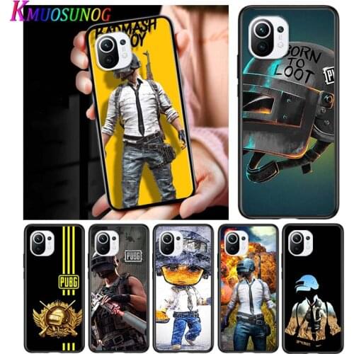 Hot Pubg Game for Xiaomi Mi 11 10T Note 10 Ultra 5G 9 9T SE 8 A3 A2 A1 6X Pro Play F1 Lite 5G Black Phone Case