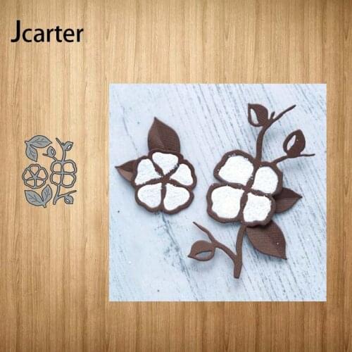 Cotton Branch Frame Metal Cutting Dies Craft Cut Die Stencil for Scrapbooking Handmade Diy Make Album Model Punch Blade Decor