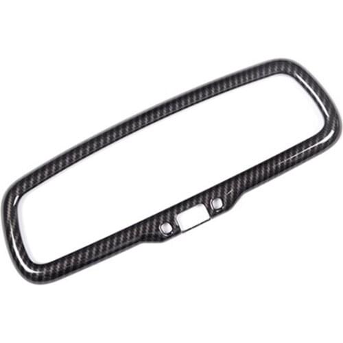 Carbon Fiber Style For Alfa Romeo Giulia Stelvio 2016 2017 2018 Abs Plastic Car Interior Rearview Mirror Frame Trim Accessories