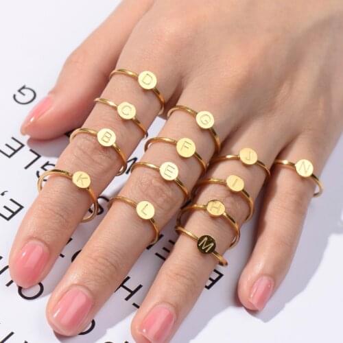 Stainless Steel Letter Ring Stainless Steel Jewelry Stainless Steel Ring Rings Couple Rings For Women Best Friend Gift Ring