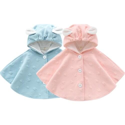 Baby Girls Winter Warm Coats Jacket Children Winter High Quality Solid Long Sleeve Cartoon Coat Baby Girls Outerwear 0-4 Yrs