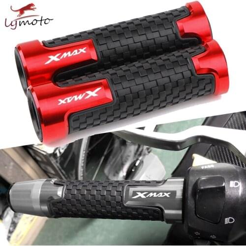 7/8" 22mm Motorcycle Accessories Aluminum Rubber Handle Grips Racing Handlebar Grip For Yamaha XMAX 125 250 300 400 All Year