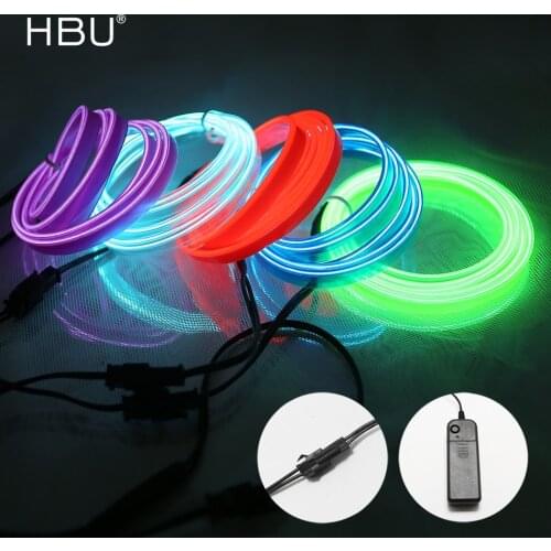 Neon Sign Neon Light El Wire Led Neon Under Car Flexible Soft Tube Lights LED Strip Sign 1M/2M/3M/5M Rope Light RGB Car Decor