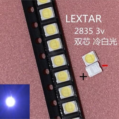 50PCS Original LEXTAR 2835 3528 1210 3V 1w-2W SMD LED For Repair TV Backlight Cold white LCD Backlight LED