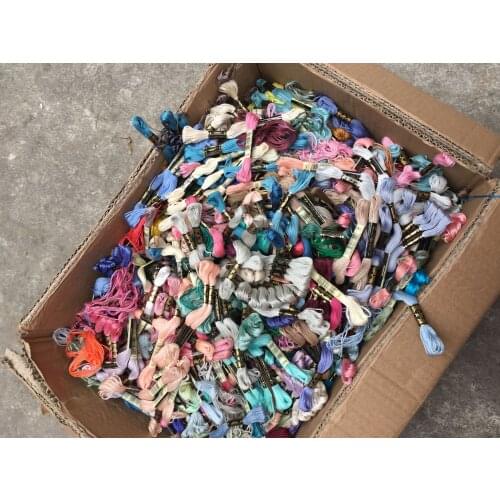 Orginally French DMC Floss Embroidery Floss Thread Yarn- radom color a little dirty Not clean Stock selling.not choose color