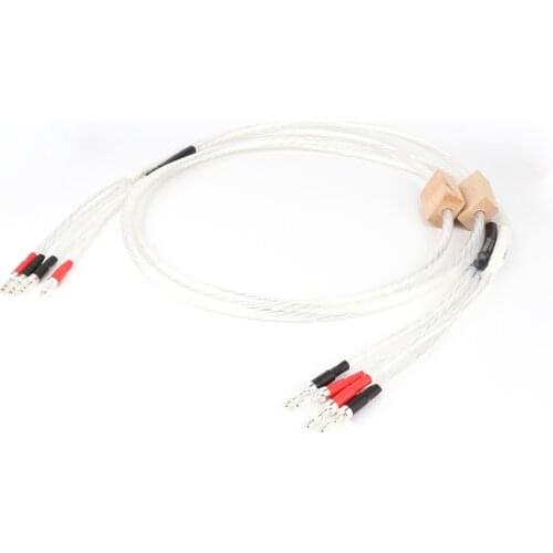 Pair ODIN Speaker cable hifi audio loudspeaker wire with banana plug hi-end banana to banana plug cable