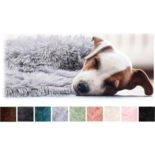 Plush Dog Blanket Pet Sleeping Mat Cushion Mattress Extra Soft Warm Pet Fluffy Throw Blankets for Small Medium Large Dogs & Cats