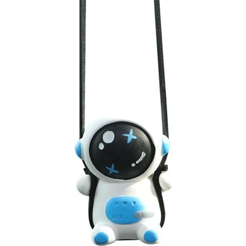Swing Astronaut Car Hanging Pendant Cartoon Rearview Mirror Car Interior Decor Car Decoration Supplies Aromatherapy Relaxing