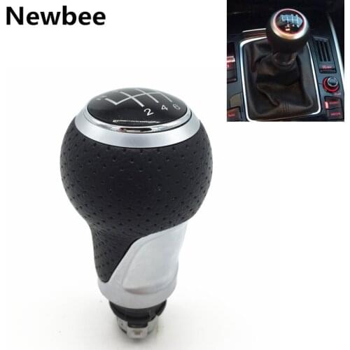 Newbee For Audi A4 S4 B8 8K A5 8T Q5 8R S Line 2007- 2015 Manual 5/6 Speed Car Gear Shift Knob Lever Stick Pen Handle Accessory