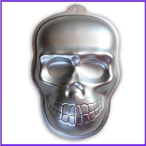 Halloween series-The Aluminum Skull Shape Mould,Chiffon Cake,Alloy Cake Mold DIY Decorating Mould