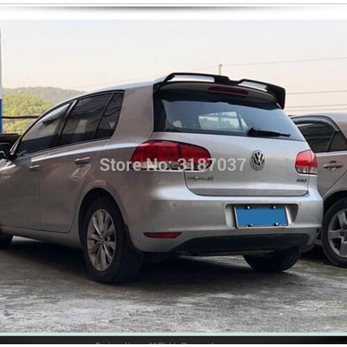 For Volkswagen MK6 6 Spoiler 2010-2013 ABS Plastic Unpainted Color Rear Roof Spoiler Wing Trunk Lip Boot Cover Car Styling