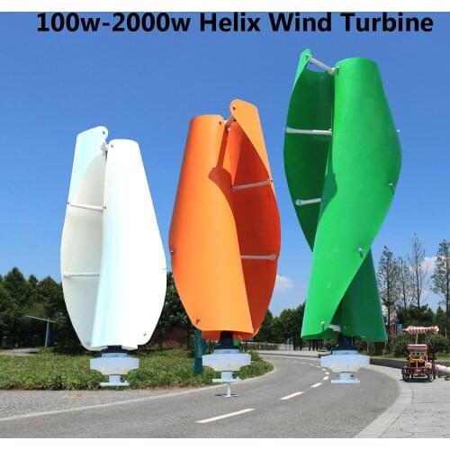 Free energy Helix wind turbine generator 400w 12v 24v 48v with controller and maglev coreless generator for home use