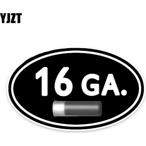 YJZT 14.4CM*8.5CM Fashion 16 GA GAUGE Ammo Car-styling Reflective Car Sticker Decal PVC 5-0029