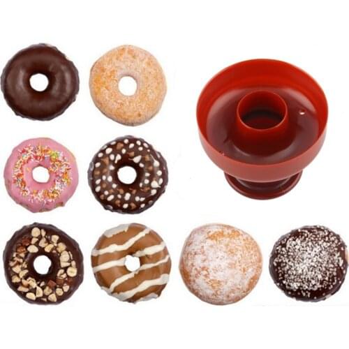 1Pcs DIY Baking Tool Donuts Maker Mold Food Grade Plastic Doughnuts Maker Cutter Fondant Decor Cake Bread Desserts Bakery Mould