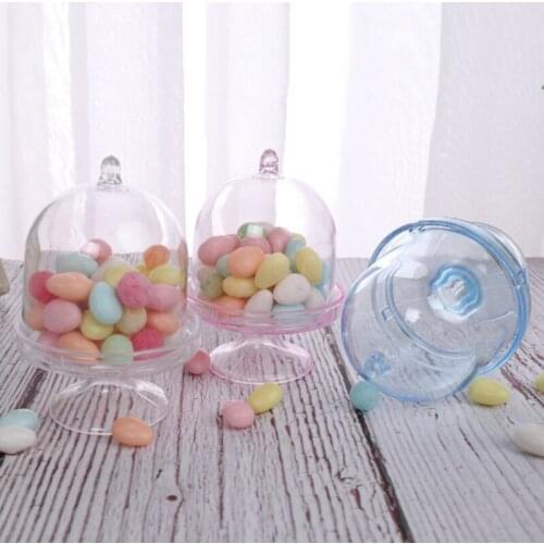 1PC New Transparent Plastic Tray Candy Box for DIY Wedding Candy Box Baby Shower Birthday Guests Gift Box Party Supplies