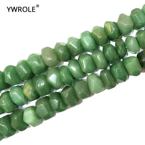 100% Natural Stone Irregular Beads Green Aventurines Beads For Jewelry Making DIY Bracelet, Necklace Size 9-14 mm Strand 15"