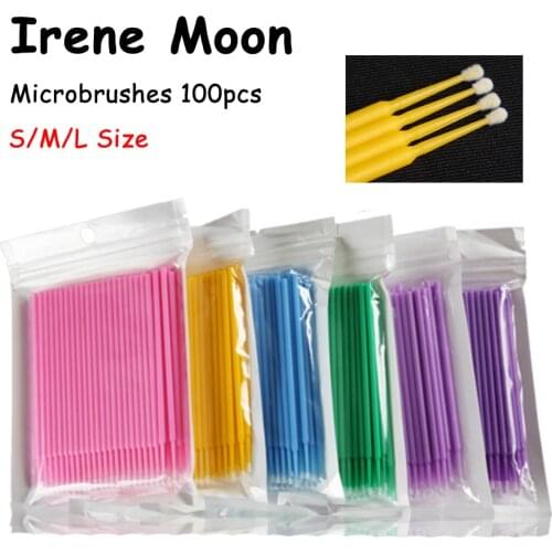100pcs Disposable Makeup Brush Individual Eyelash Extension Applicator Lash Removing Swab Mascara Brush Eyelash Extension Tool