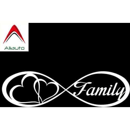 Aliauto Creative Car Sticker Family Love Heart Forever Symbol Waterproof Sunscreen Decal Auto Accessories Vinyl,20cm*6cm