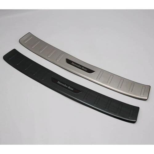 Stainless steel Car Rear Guard Bumper Protector Trim Cover car sticker plate styleoutlet For Mercedes-Benz A-Class 2018